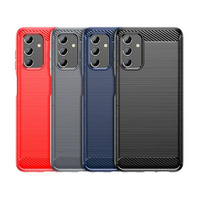 For Samsung Galaxy A13 5G Carbon Fiber Drawing Series Scratch Resistant Shock Absorption Soft TPU Back Cover Case