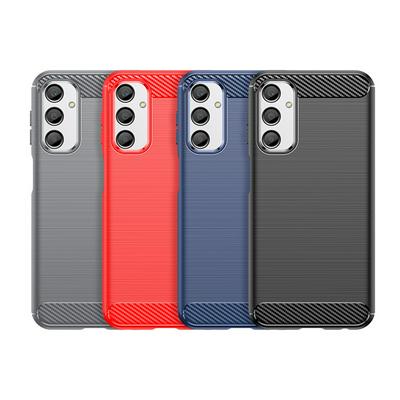 For Samsung Galaxy A24 4G Carbon Fiber Drawing Series Scratch Resistant Shock Absorption Soft TPU Back Cover Case