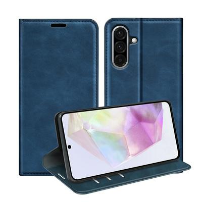 For Samsung Galaxy A56 5G kin Feel Magnetic Attraction Flip Leather Wallet Case with Card Slot and Stand