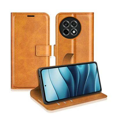 For Oneplus Ace 5 Pro 5G/Oneplus 13R Square Buckle Folio Flip Leather Case with Stand and Card Slots Function