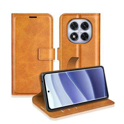 For Xiaomi Redmi Note 14 Pro 5G Square Buckle Folio Flip Leather Case with Stand and Card Slots Function
