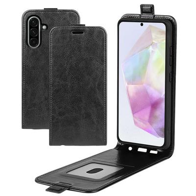 For Samsung Galaxy A56 5G R64 Pattern Single Folded Edge Vertical Flip Folio Leather Wallet Phone Case