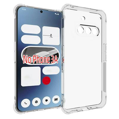 Anti-Fingerprint Non-Slip Waterproof Four Corners Shockproof Transparent Soft TPU Back Cover Protective Case for Nothing Phone 3A