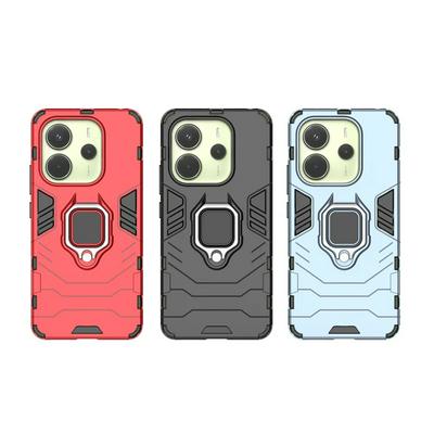 For Xiaomi Redmi Note 14 4G Black Panther 2 in 1 Detachable Magnetic Attraction Shockproof with Stand Hard PC + Soft TPU Back Cover Case