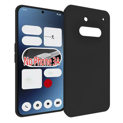 For Nothing Phone 3A Black Matte Shockproof Durable Soft TPU Back Cover Phone Case 