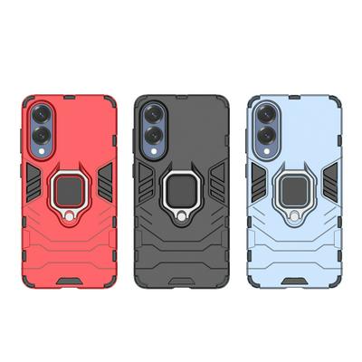 For Samsung Galaxy S25 Edge 5G Black Panther 2 in 1 Detachable Magnetic Attraction Shockproof with Stand Hard PC + Soft TPU Back Cover Case