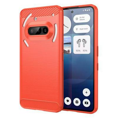 For Nothing Phone 3A Carbon Fiber Drawing Series Scratch Resistant Shock Absorption Soft TPU Back Cover Case