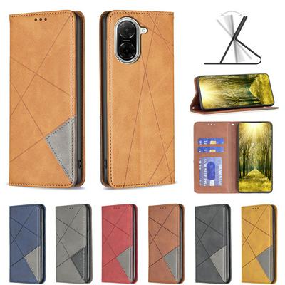For Xiaomi Redmi A5 4G(171mm) Stitching Rhombus Pattern Folio Flip PU Leather Wallet Phone Case