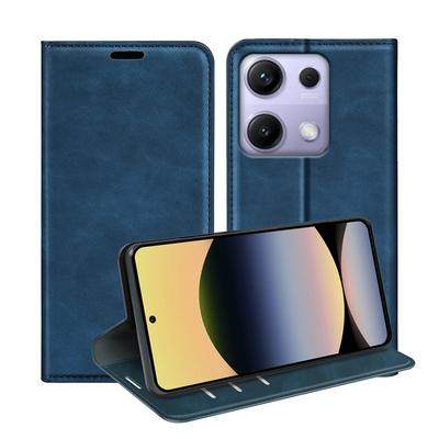 For Xiaomi Redmi Note 14S 4G Skin Feel Magnetic Attraction Flip Leather Wallet Case with Card Slot and Stand