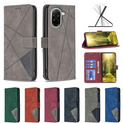 BF05 For Xiaomi Redmi A5 4G(171mm) Stitching Rhombus Pattern Folio Flip PU Leather Wallet Phone Case