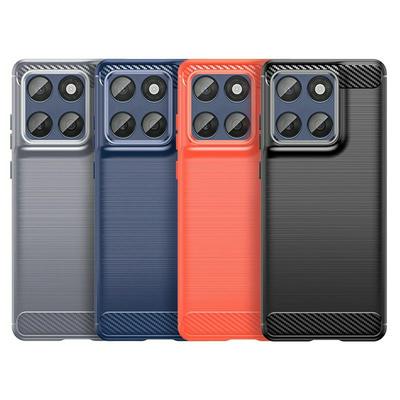For Motorola Edge 60S Carbon Fiber Drawing Series Scratch Resistant Shock Absorption Soft TPU Back Cover Case
