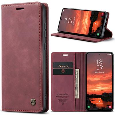 CASEME 013 Series for Samsung Galaxy S25 Wallet PU Leather Case Foldable Stand Magnetic Auto-absorbed Flip Cover