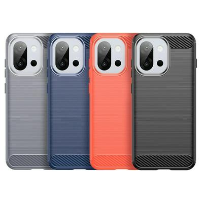 For OnePlus 13T Carbon Fiber Drawing Series Scratch Resistant Shock Absorption Soft TPU Back Cover Case