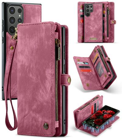 CASEME 008 Series Detachable 2-in-1 Wallet Split Leather Mobile Casing for Samsung Galaxy S25 Ultra