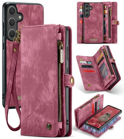 CASEME 008 Series Detachable 2-in-1 Wallet Split Leather Mobile Casing for Samsung Galaxy S25 Plus