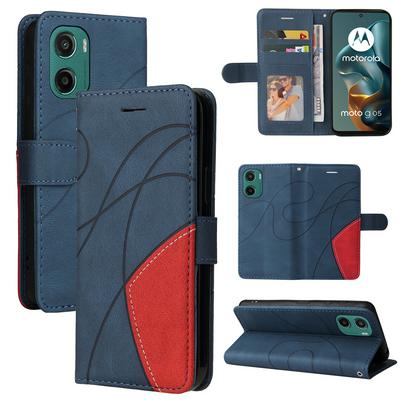 For Motorola Moto G05 Double-color Stitching Scratch Resistant Wallet Leather Case 