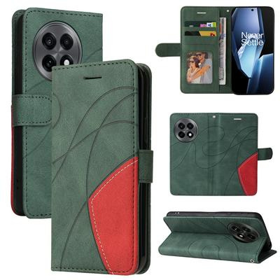 For Oneplus 13R 5G/Oneplus Ace 5 5G/Ace 5 Pro 5G Double-color Stitching Scratch Resistant Wallet Leather Case 