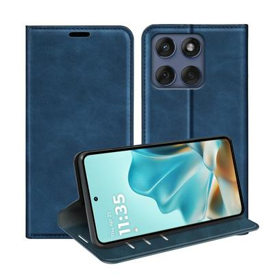 For Motorola Edge 60 Fusion Skin Feel Magnetic Attraction Flip Leather Wallet Case with Card Slot and Stand