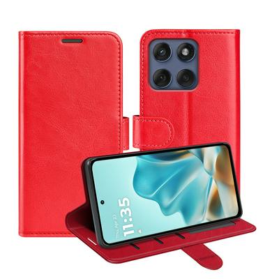 For Motorola Edge 60 Fusion R64 Pattern Single Folded Edge Folio Flip Leather Wallet Phone Case