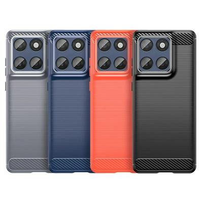 For Motorola Edge 60 Carbon Fiber Drawing Series Scratch Resistant Shock Absorption Soft TPU Back Cover Case