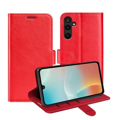For Samsung Galaxy M16 / F16 R64 Pattern Single Folded Edge Folio Flip Leather Wallet Phone Case