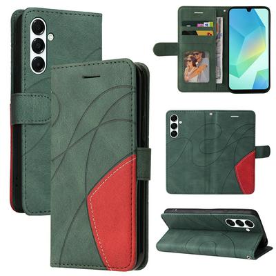For Samsung Galaxy A26 5G / A16 5G Double-color Stitching Scratch Resistant Wallet Leather Case 