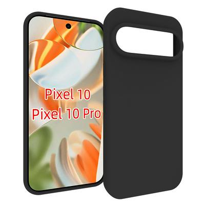 For Google Pixel 10 Pro Black Matte Shockproof Durable Soft TPU Back Cover Phone Case 
