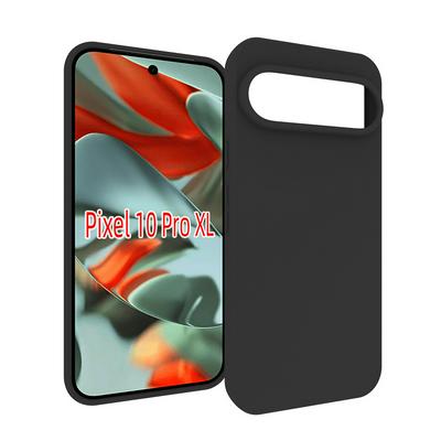 For Google Pixel 10 Pro XL Black Matte Shockproof Durable Soft TPU Back Cover Phone Case 