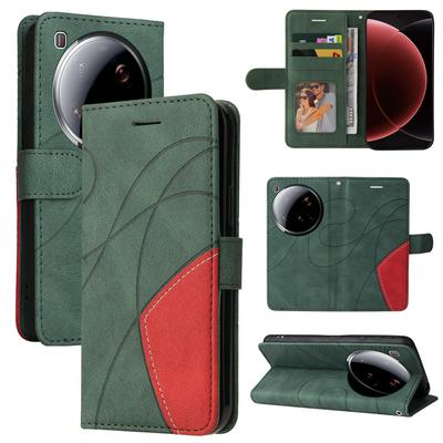 For Xiaomi 15 Ultra 5G Double-color Stitching Scratch Resistant Wallet Leather Case 