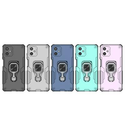 For Samsung Galaxy F06 5G Case Rotatable Ring Kickstand PC + TPU Shockproof Phone Cover