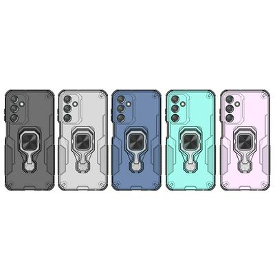 For Samsung Galaxy A25 5G Case Rotatable Ring Kickstand PC + TPU Shockproof Phone Cover