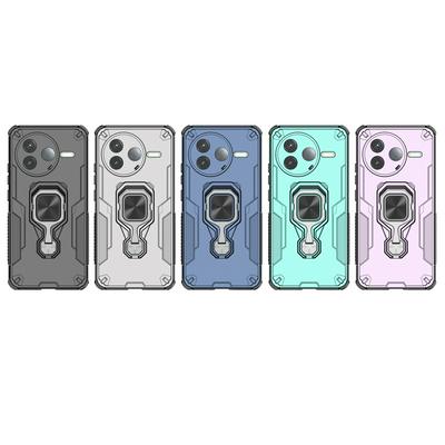 For Xiaomi Redmi K80 5G Case Rotatable Ring Kickstand PC + TPU Shockproof Phone Cover