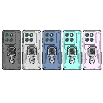 For Motorola Edge 60 Fusion 5G Case Rotatable Ring Kickstand PC + TPU Shockproof Phone Cover