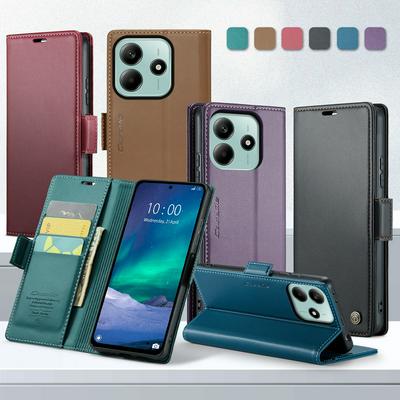 CASEME 023 Series For Xiaomi Redmi Note 14 5G RFID Blocking Leather Case Wallet Stand Phone Cover
