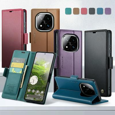 CASEME 023 Series For Xiaomi Redmi Note 14 Pro 4G RFID Blocking Leather Case Wallet Stand Phone Cover