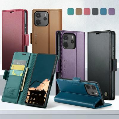 CASEME 023 Series For Xiaomi Redmi Note 14 4G RFID Blocking Leather Case Wallet Stand Phone Cover
