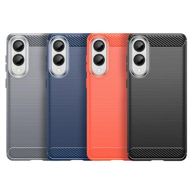 For Samsung Galaxy S25 Edge Carbon Fiber Drawing Series Scratch Resistant Shock Absorption Soft TPU Back Cover Case