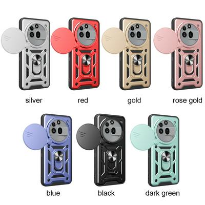 For Nothing phone 3A Pro Ring Holder Kickstand Camera Slide Cover Design PC + TPU Phone Back Cover Case