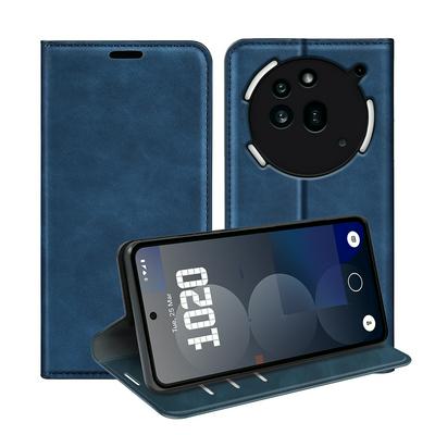 For Nothing Phone 3A Pro Skin Feel Magnetic Attraction Flip Leather Wallet Case with Card Slot and Stand