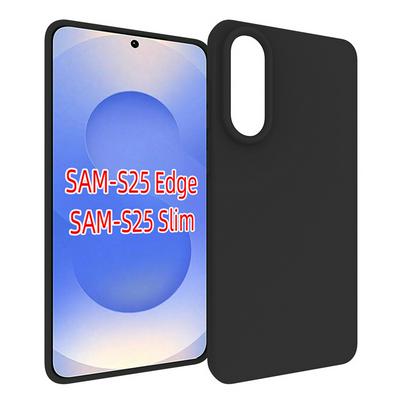 For Samsung  Galaxy S25 Edge Black Matte Shockproof Durable Soft TPU Back Cover Phone Case 