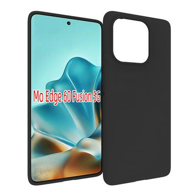 For Motorola Edge 60 Fusion Black Matte Shockproof Durable Soft TPU Back Cover Phone Case 