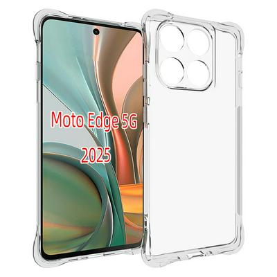 Motorola Moto Edge 5G 2025 Anti-Fingerprint Non-Slip Waterproof Four Corners Shockproof Transparent Soft TPU Back Cover Protective Case