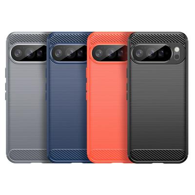 For Google Pixel 10 Pro XL Carbon Fiber Drawing Series Scratch Resistant Shock Absorption Soft TPU Back Cover Case