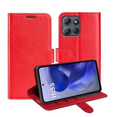 For Motorola Moto G Power 2025/Moto G Play 2025 R64 Pattern Single Folded Edge Folio Flip Leather Wallet Phone Case