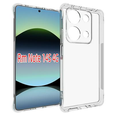 Xiaomi Redmi Note 14S 4G  Anti-Fingerprint Non-Slip Waterproof Four Corners Shockproof Transparent Soft TPU Back Cover Protective Case