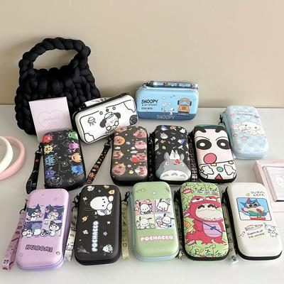 19.5x10x5.2cm Cute Cartoon Lanyard Strap Storage Bag For Mobile Phone USB Charger Cable Power Bank Case Hard Drive Earphone Pouch Accessories