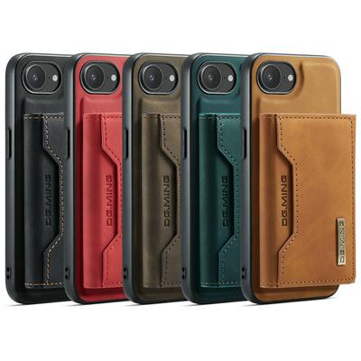 DG.MING M2 Series Detachable 2-in-1 Wallet Kickstand Design Leather Coated Hybrid Case for iPhone 16E