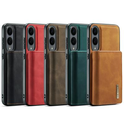 DG.MING M1 Series Drop-proof Kickstand Design Cover with Detachable Magnetic Wallet for Samusung Galaxy S25 Edge