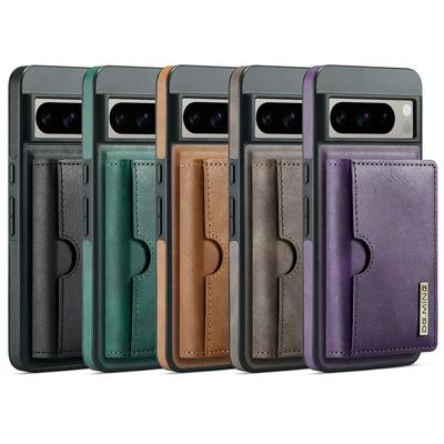 DG.MING M6 Series For Google Pixel 8 Pro Case Magnetic Wallet PU + PC + TPU Phone Cover
