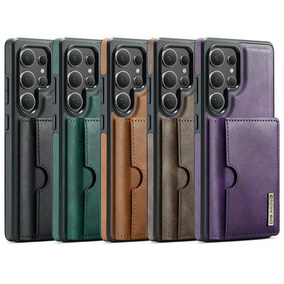 DG.MING M6 Series For Samsung Galaxy S25 Ultra Case Magnetic Wallet PU + PC + TPU Phone Cover